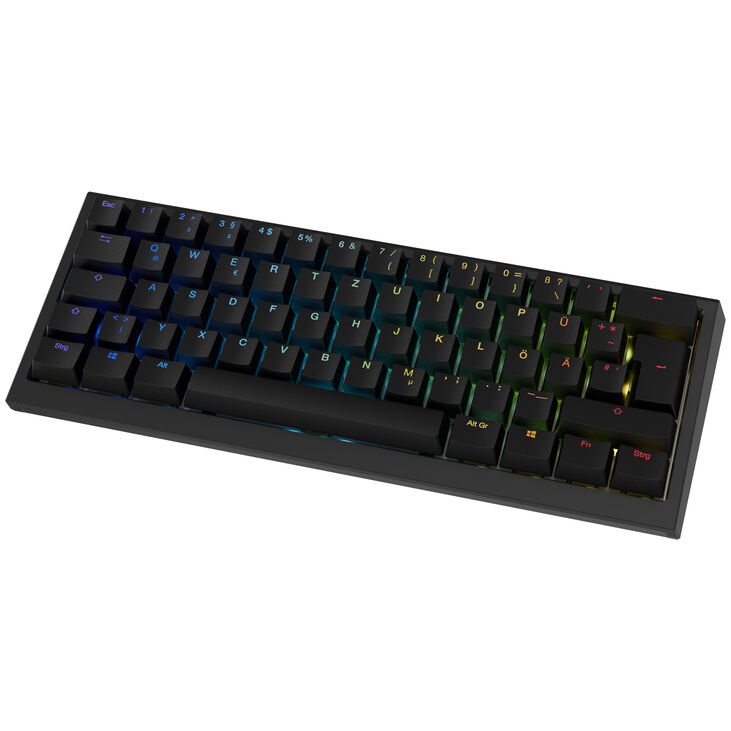 Ducky One X Mini Wireless Gaming Tastatur, induktiv, Hot Swap, RGB - Ducky Inductive Switch, ISO (DE), schwarz image number 2
