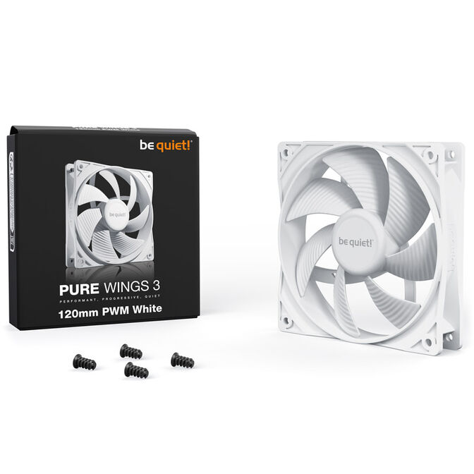 be quiet! L&uuml;fter Pure Wings 3 PWM - 120 mm, White image number 2