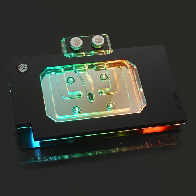 Bitspower NEBULA TUF Gaming RTX 5090 Water Cooler, ARGB - acrylic, black image number 3