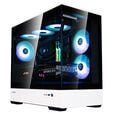 Zalman P30 PC Case, Mini Tower, mATX, Tempered Glass - black / white image number null