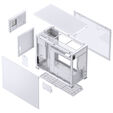 Jonsbo D31 MESH Screen Micro-ATX Geh&auml;use, Tempered Glass - wei&szlig; image number null