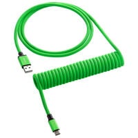 CableMod Classic Coiled Keyboard Cable USB-C zu USB Typ A, Viper Green - 150cm