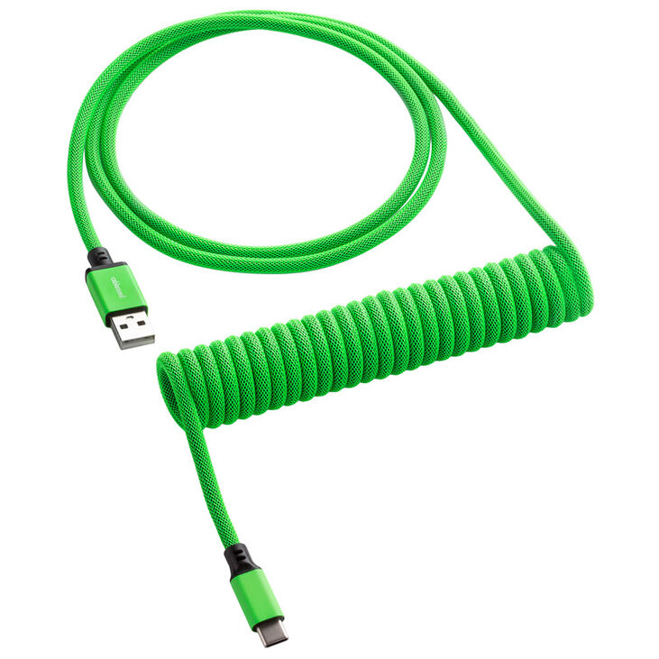 CableMod Classic Coiled Keyboard Cable USB-C zu USB Typ A, Viper Green - 150cm image number 0