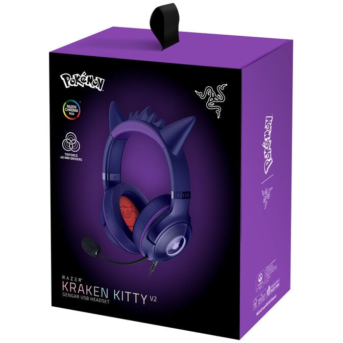 Razer Gaming Bundle - Kraken Kitty V2 Headset, Gigantus V2 Mauspad & Cobra Gaming Maus - Pok&eacute;mon Gengar Edition image number 11