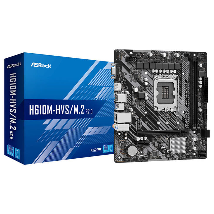 ASRock H610M-HVS/M.2 R2.0, Intel H610 motherboard - Socket 1700, DDR4 image number 0