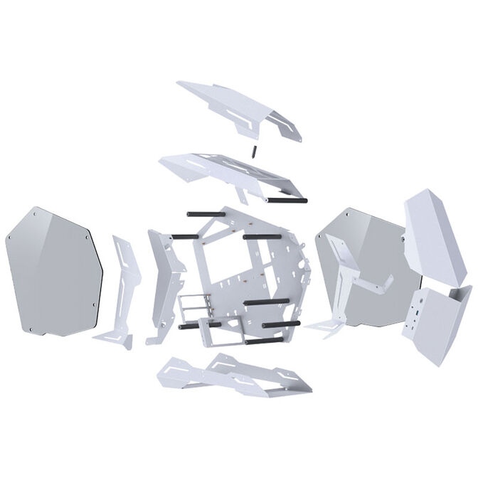 Jonsbo MOD3 Mini Micro-ATX Tower Showcase, Tempered Glass - wei&szlig; image number 8