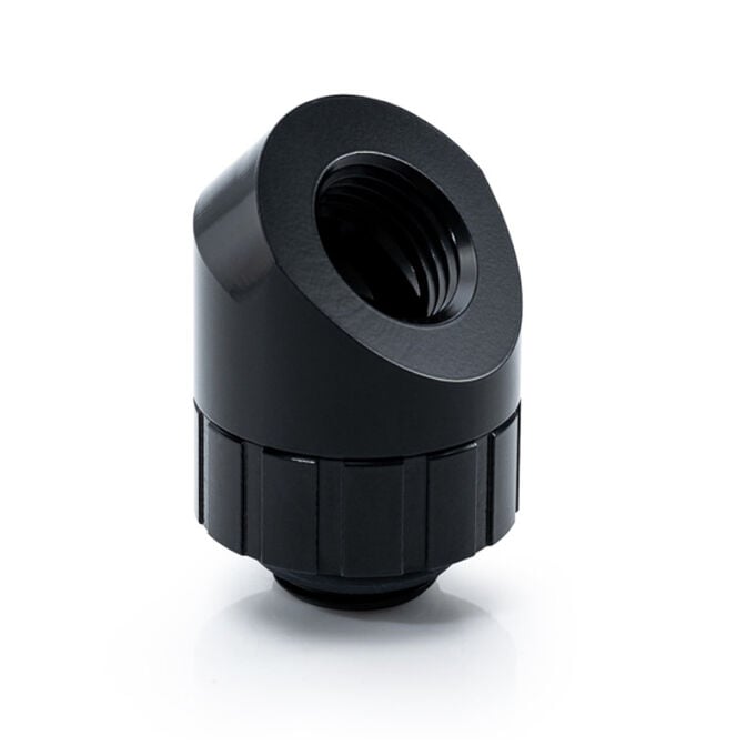Bitspower Artemis 45 Grad Fitting - drehbar, matt schwarz image number 0