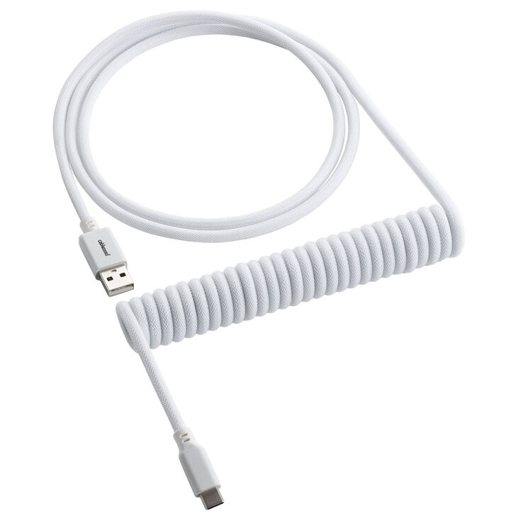 CableMod Classic Coiled Keyboard Cable USB-C zu USB Typ A, Glacier White - 150cm image number 0