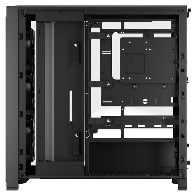 Corsair FRAME 4000X RS PC Case, Mid-Tower, E-ATX - 4x RS120 Fans, black image number 4