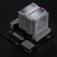 Jonsbo HX6280 CPU-K&uuml;hler, PWM, RGB - 130mm, wei&szlig; image number null