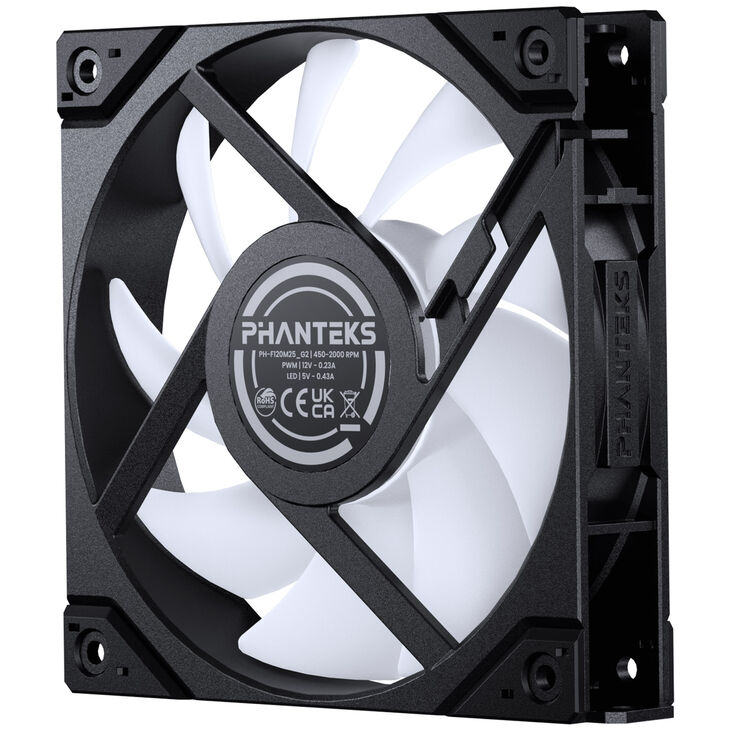 PHANTEKS M25 Gen2 PWM D-RGB Lüfter, 3er-Pack - Reverse Blade, 120mm, schwarz image number 3