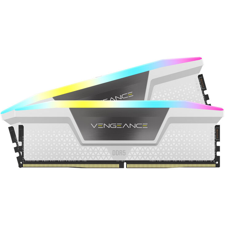 Corsair Vengeance RGB DDR5-6000 RAM, CL40, XMP - 32 GB Dual-Kit, white image number 1