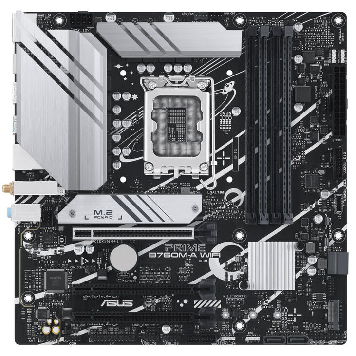 ASUS Prime B760M-A WIFI, Intel B760 Mainboard, Sockel 1700, DDR5 image number 2