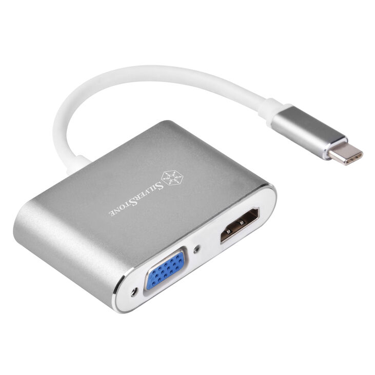 SilverStone SST-EP16C - USB Type-C auf VGA & HDMI Adapter image number 0