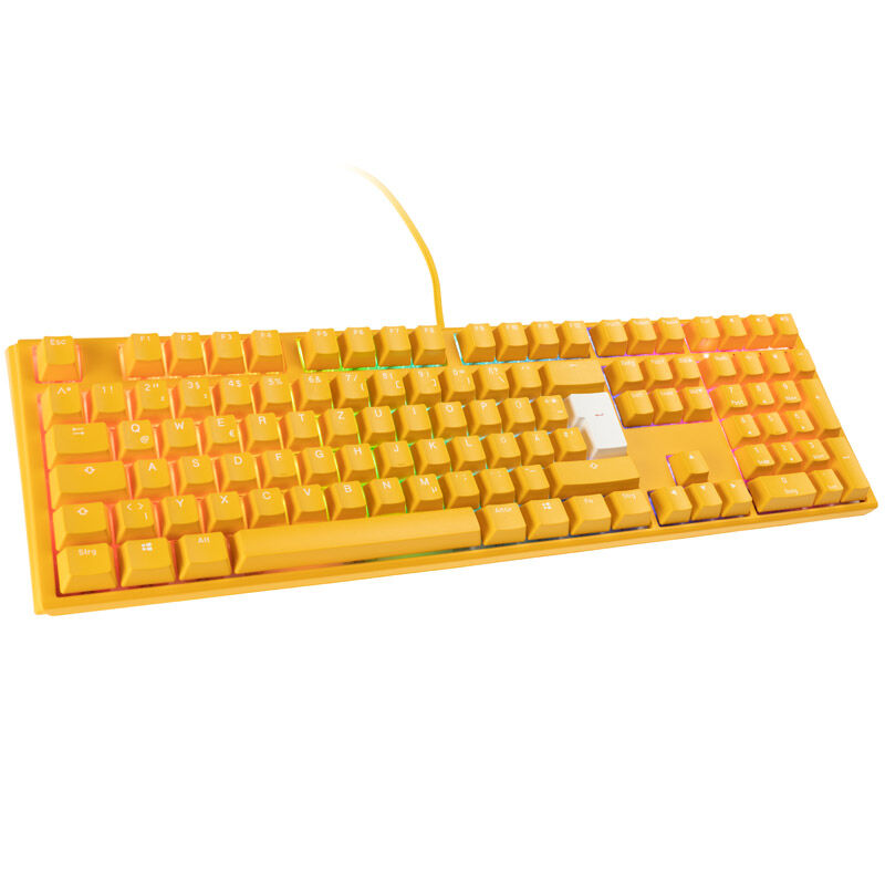 Ducky One 3 Yellow Gaming Tastatur, RGB LED - MX-Silent-Red