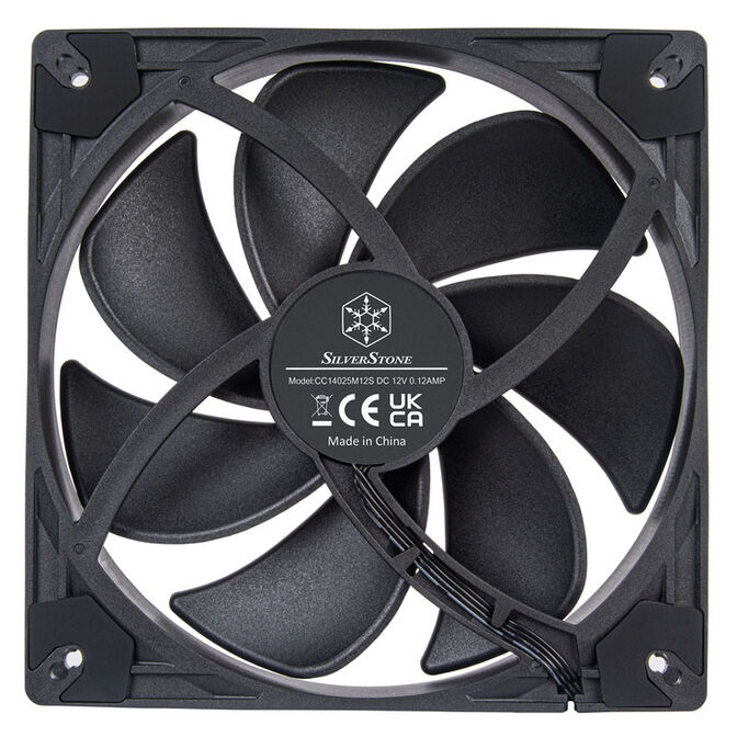 SilverStone VISTA Performance PWM Fan - 140 mm, Black image number 3