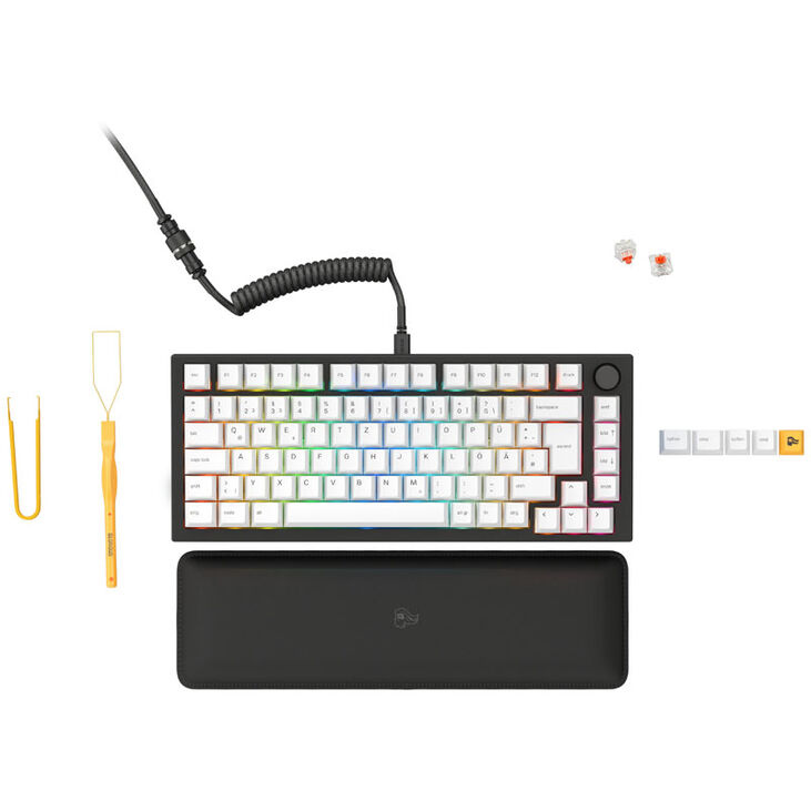 Glorious GMMK Pro Black Slate Gaming Keyboard 75% - black, ISO, Pre-Built image number 1