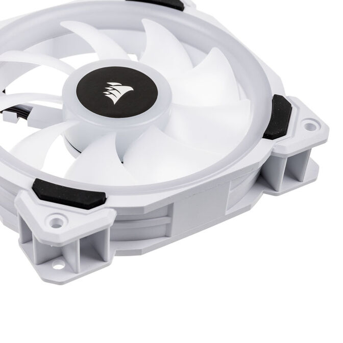 Corsair LL120 RGB Dual Light Loop PWM Fan, 3-Pack including Controller - 120mm white image number 3