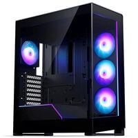 Phanteks NV5X PC Case, Mid-Tower, E-ATX, Tempered Glass, ARGB - Black