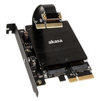 Akasa Dual M.2 PCI-E RGB LED Adapter Karte