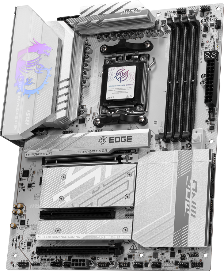 MSI MPG B850 Edge TI WiFi Motherboard, socket AM5, AMD B850, ATX, DDR5 image number 3