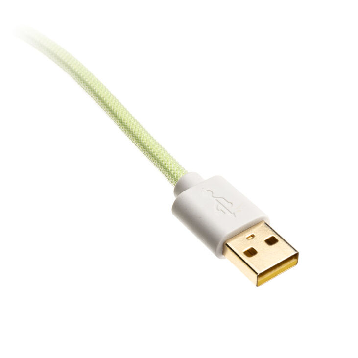Ducky Premicord Strawberry Frog coiled cable, USB Type C to Type A - 1.8m image number 2