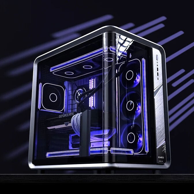 Jonsplus BO400CG PC Case, Mid Tower, ATX, Tempered Glass - Gunmetal Grey image number 13