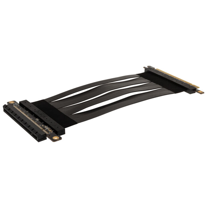Akasa Riser Black X2 Mark IV, Premium PCIe 4.0 x16 Riser-Kabel, 20 cm - schwarz image number 1