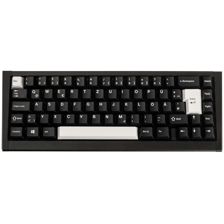 GMK Additional Kit, ABS keycaps, double-shot, expansion set for ISO & ANSI – black on white image number 1