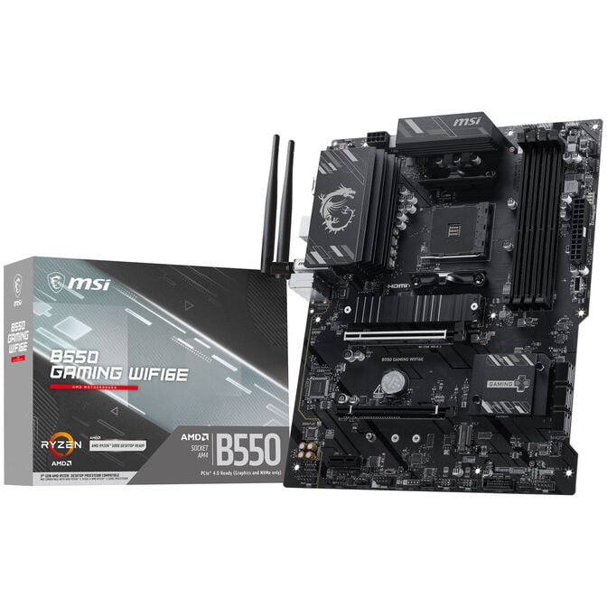 MSI MPG B550 Gaming WIFI6E, Sockel AM4, AMD B550, ATX, DDR4 image number 0