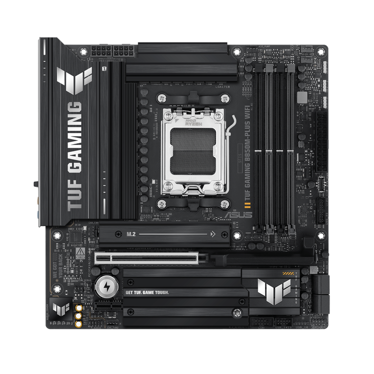ASUS TUF Gaming B850M-Plus WiFi Motherboard, Socket AM5, AMD B850, Micro-ATX, DDR5 image number 1