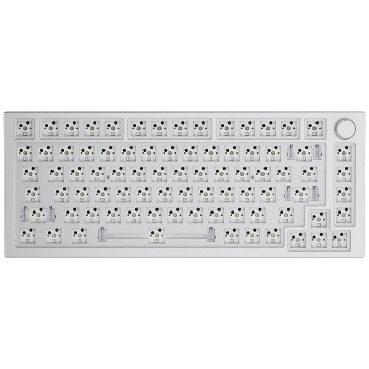 Glorious GMMK Pro White Ice 75% TKL Keyboard - Barebone, ANSI Layout, Silver image number 2