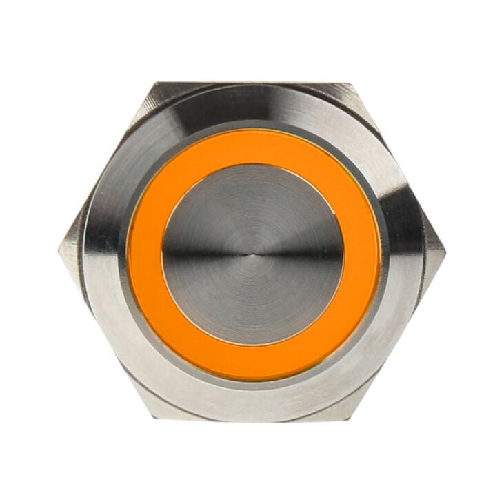 DimasTech Vandalismustaster 22mm - Silverline - orange image number 1