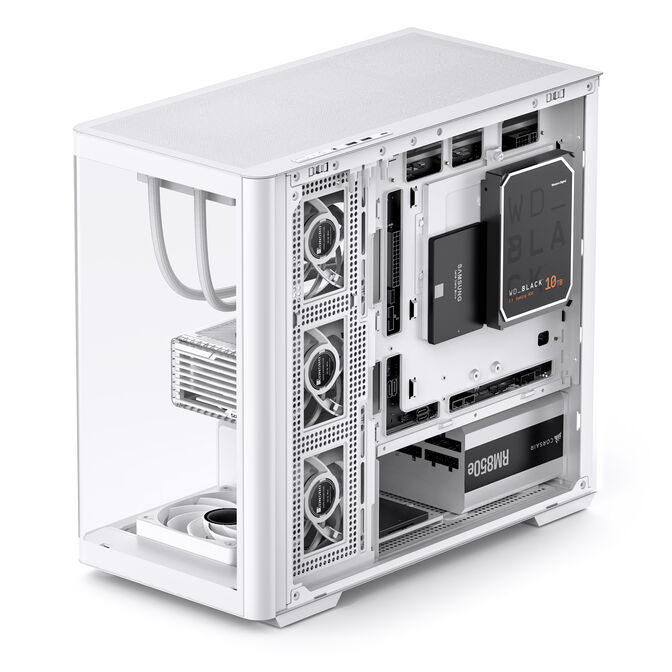 Jonsbo D300 Midi-Tower, 270 Grad, Tempered Glass - wei&szlig; image number 4
