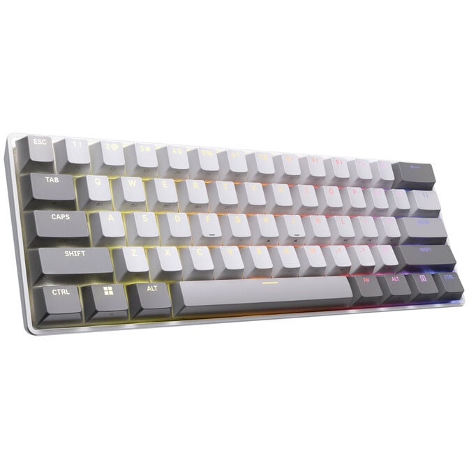 Corsair CLIPPER PRO MINI 60 Hall Effect Gaming Keyboard, Backlit RGB LED, CORSAIR MGX Core, WHT , PBT DS Keycaps image number 4