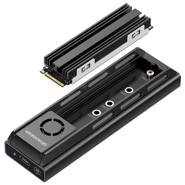 Graugear G-M205-20G-F USB 3.2 Gen2x2 Docking Station für M.2 NVME / NGFF SSD image number 0