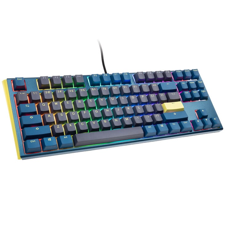 Ducky One 3 Daybreak TKL Gaming Keyboard, RGB LED - MX-Blue (US) image number 0
