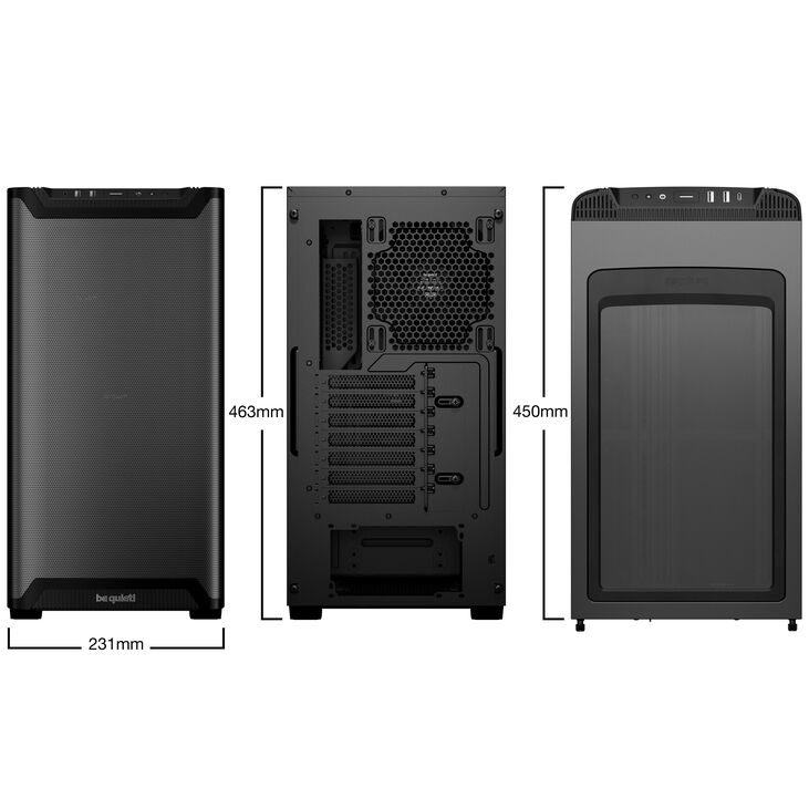 be quiet! Pure Base 501 Airflow PC Case, Mid Tower, ATX - Black image number 2
