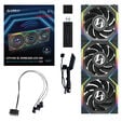 Lian Li UNI FAN SL Wireless LCD L&uuml;fter, ARGB, PWM, 3er-Pack inkl. Controller - Reverse Blade, 120 mm, schwarz image number null