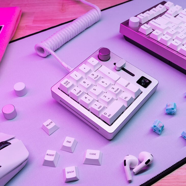 Glorious GMMK Wireless Numpad - Fox Switches, grau/weiß image number 8