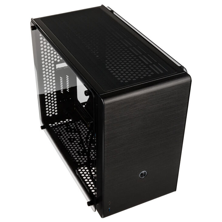 Raijintek Ophion M Evo TGS Micro-ATX Gehäuse, Tempered Glass - schwarz image number 1