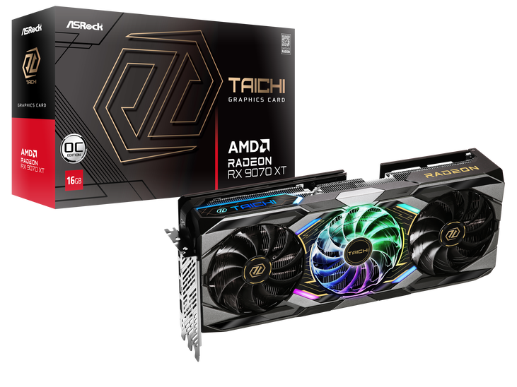 ASrock Radeon RX 9070 XT Taichi OC Grafikkarte, 16384 MB GDDR6 image number 0