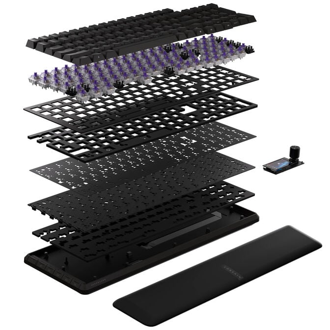 Corsair Vanguard 96 Wireless Gaming Keyboard, Mechanical, RGB, LCD Display, DE Layout - Black image number 7