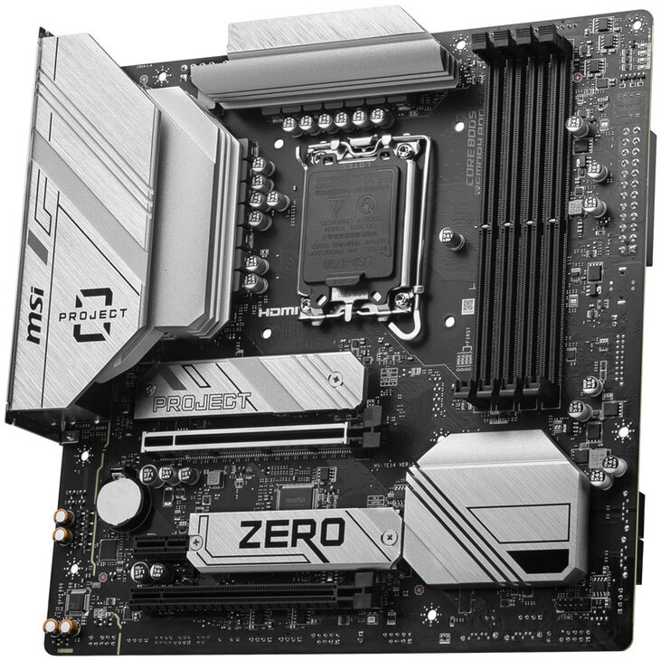 MSI Pro B760M Project Zero, Sockel LGA 1700, Intel B760M, Micro-ATX - DDR5, Back-Connect-Design image number 6