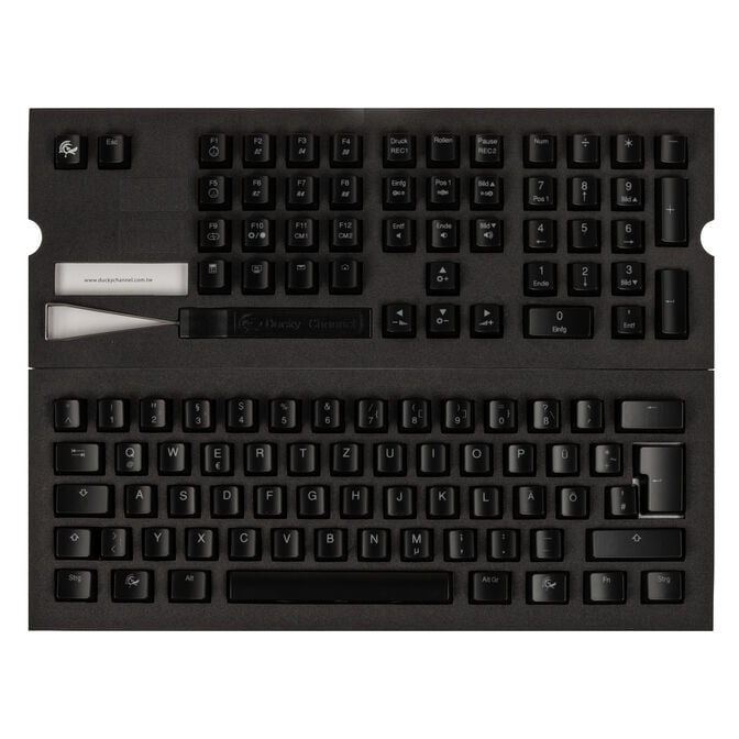 Ducky ABS Keycap Set, Laser-Graviert - ISO-Layout (DE), schwarz image number 1