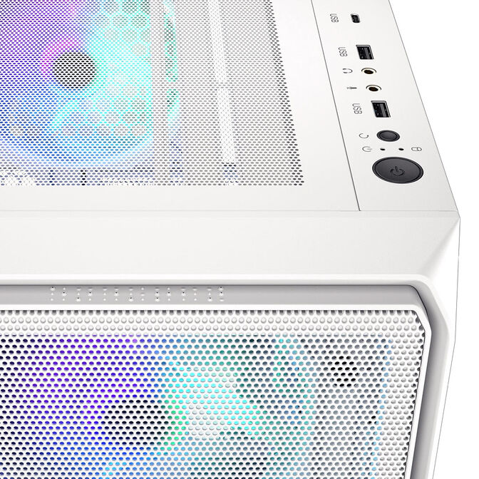 Endorfy Arx 500 ARGB PC Case, Mid Tower, ATX, Tempered Glass - including 4x 140mm ARGB Fans, White image number 6