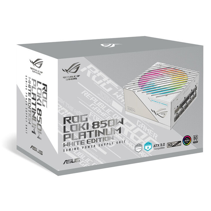ASUS ROG Loki SFX-L 80 PLUS Platinum power supply, modular - 850 Watt - white image number 9