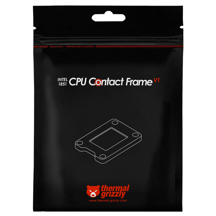 Thermal Grizzly Intel 1851 CPU Contact Frame V1 - schwarz image number 5