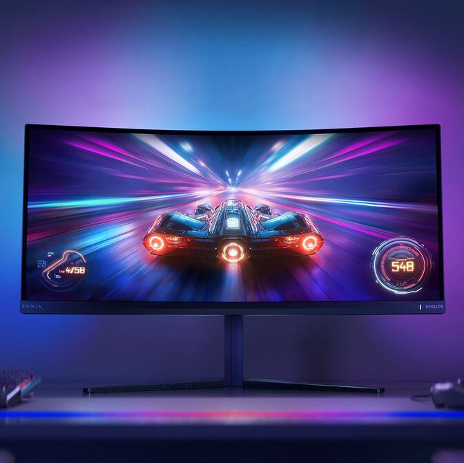 Philips Evnia 34M2C6500, 34-inch WQHD gaming monitor, 175Hz, QD OLED panel, AMD FreeSync Premium Pro image number 8