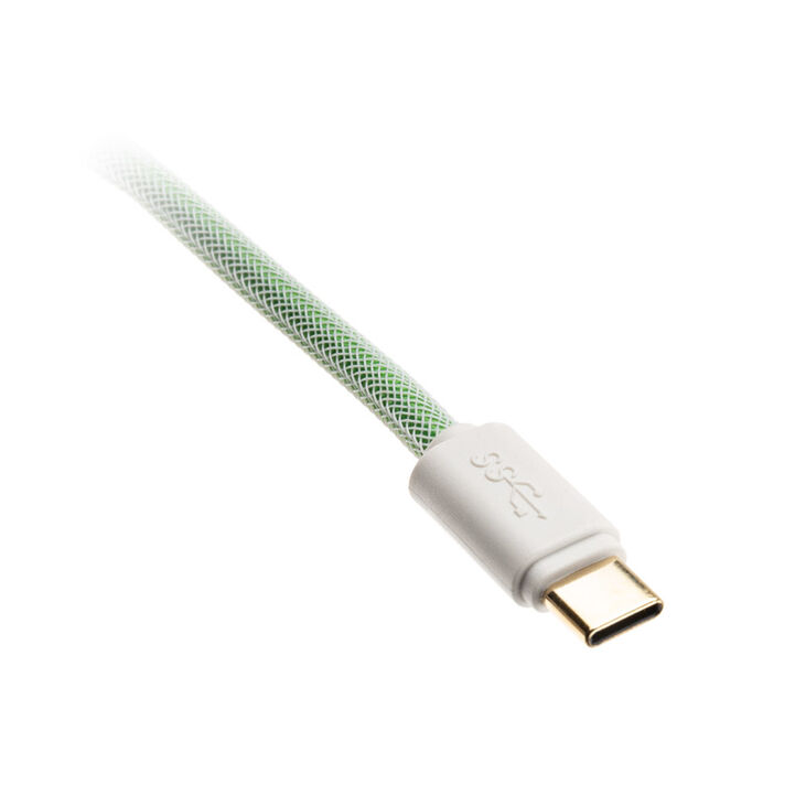 Ducky Premicord Iris coiled cable, USB Type C to Type A - 1.8m image number 3